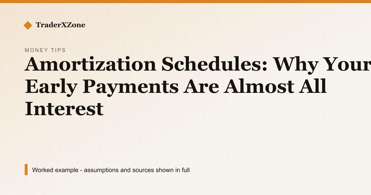 Amortization Schedules: Why Your Early Payments Are Almost All Interest