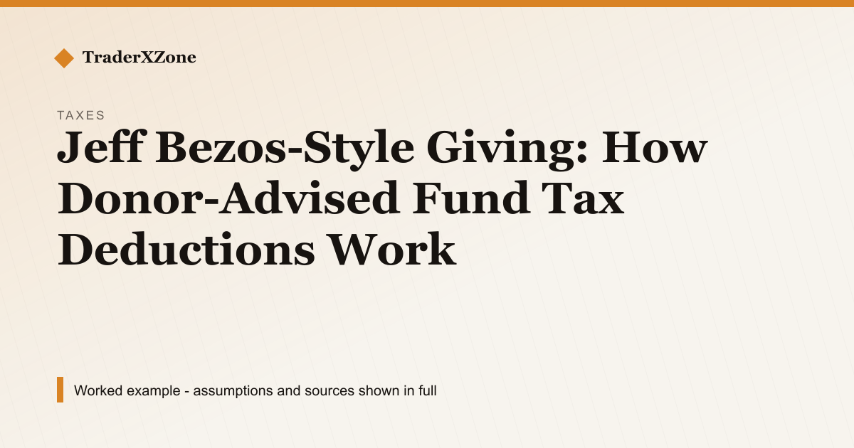 Jeff Bezos-Style Giving: How Donor-Advised Fund Tax Deductions Work