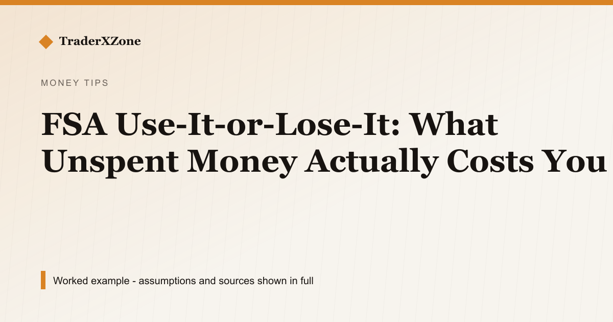 FSA Use-It-or-Lose-It: What Unspent Money Actually Costs You